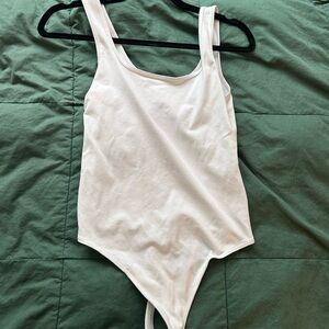 Abercrombie & Fitch White Bodysuit One Piece